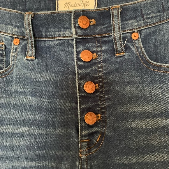 Madewell High Rise Skinny Crop Button Fly Jeans Size 29 Blue - Picture 9 of 10